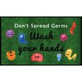 Colorstar Message Mat, Don't Spread Germs 3' x 5', Smooth Backing 3017380-825135140